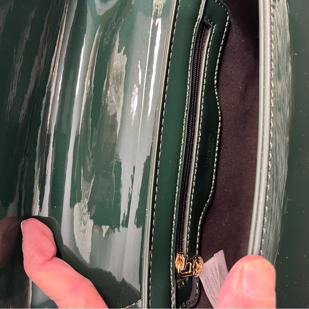 Valentino Orlandi Forest Green Crossbody Bag with Chain Strap - NWT - MSRP 210 - Picture 8 of 9